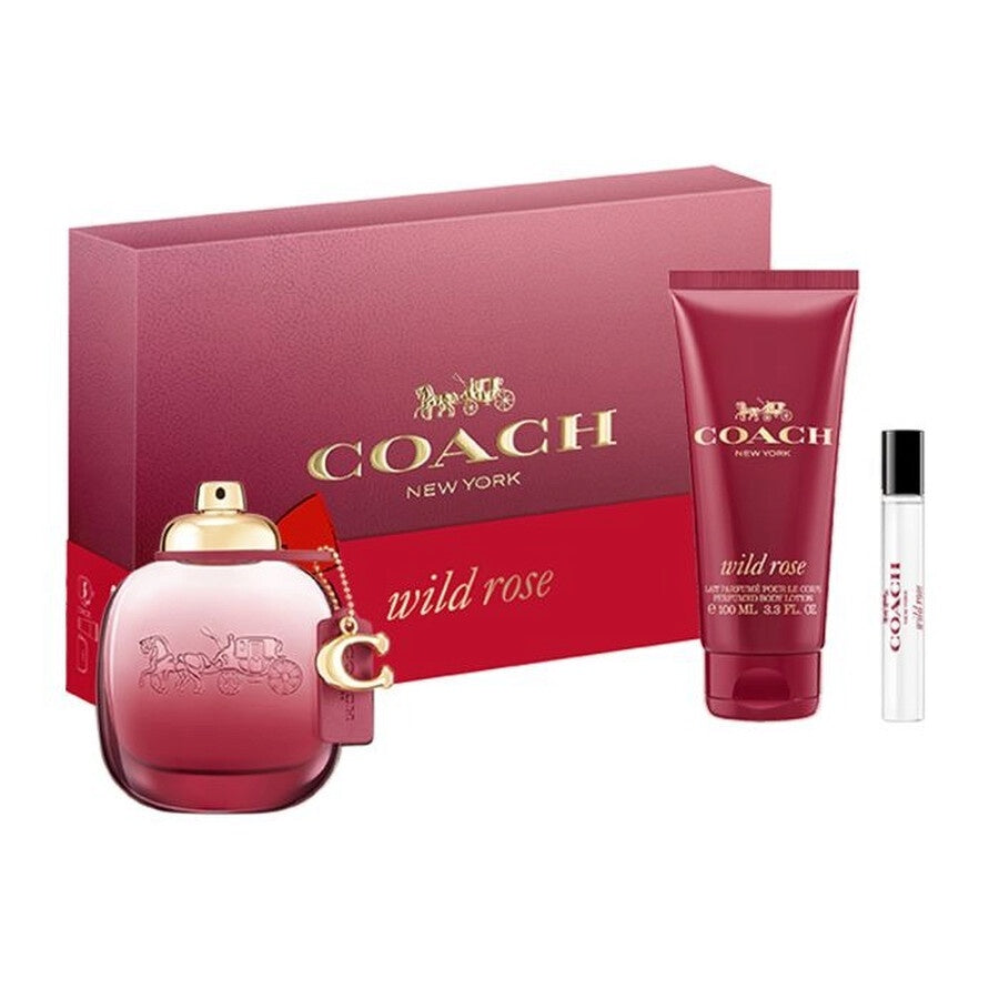 COACH Ladies Wild Rose Gift 3 PIC Set Fragrances