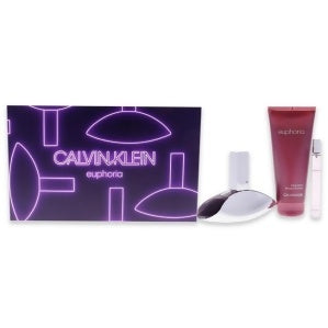 Calvin Klein 3-Pc. Euphoria For Women GiftCALVIN KLEIN EUPHORIA FOR WOMEN BY 3 PC. GIFT SET (EDP 3.4 OZ + EDP .33 OZ + BODY LOTION 6.7 OZ), 3.4 FL OZ Set