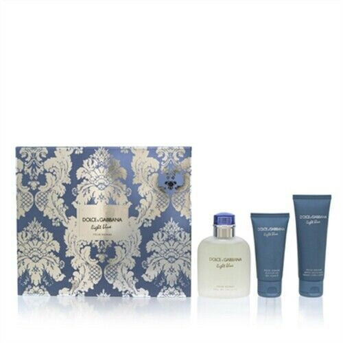 DOLCE & GABBANA LIGHT BLUE 3 PCS SET FOR MEN: 4.2 EDT SP