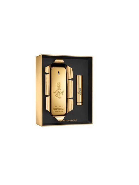 Paco Rabanne One Million M 2 Pc Tin Box Set (3.4 Edt Spr + 10ml Travel Spr)