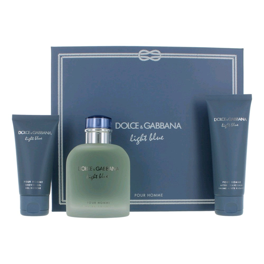 Light Blue by Dolce & Gabbana, 3 Piece Gift Set for Men