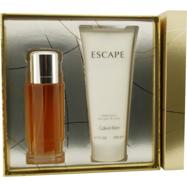 ESCAPE by Calvin Klein 2 Piece Gift Set for Women 3.4OZ +LOT