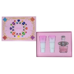 Bright Crystal by Versace for Women - 4 Pc Gift Set 3oz EDP Spray, 0.33oz