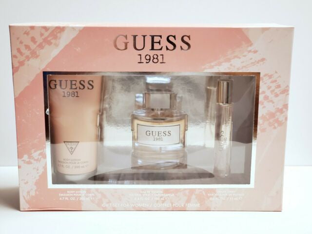 Guess 1981 by Guess for Women - 3 Pc Gift Set 3.4oz EDT Spray, 0.5oz EDT Spray,