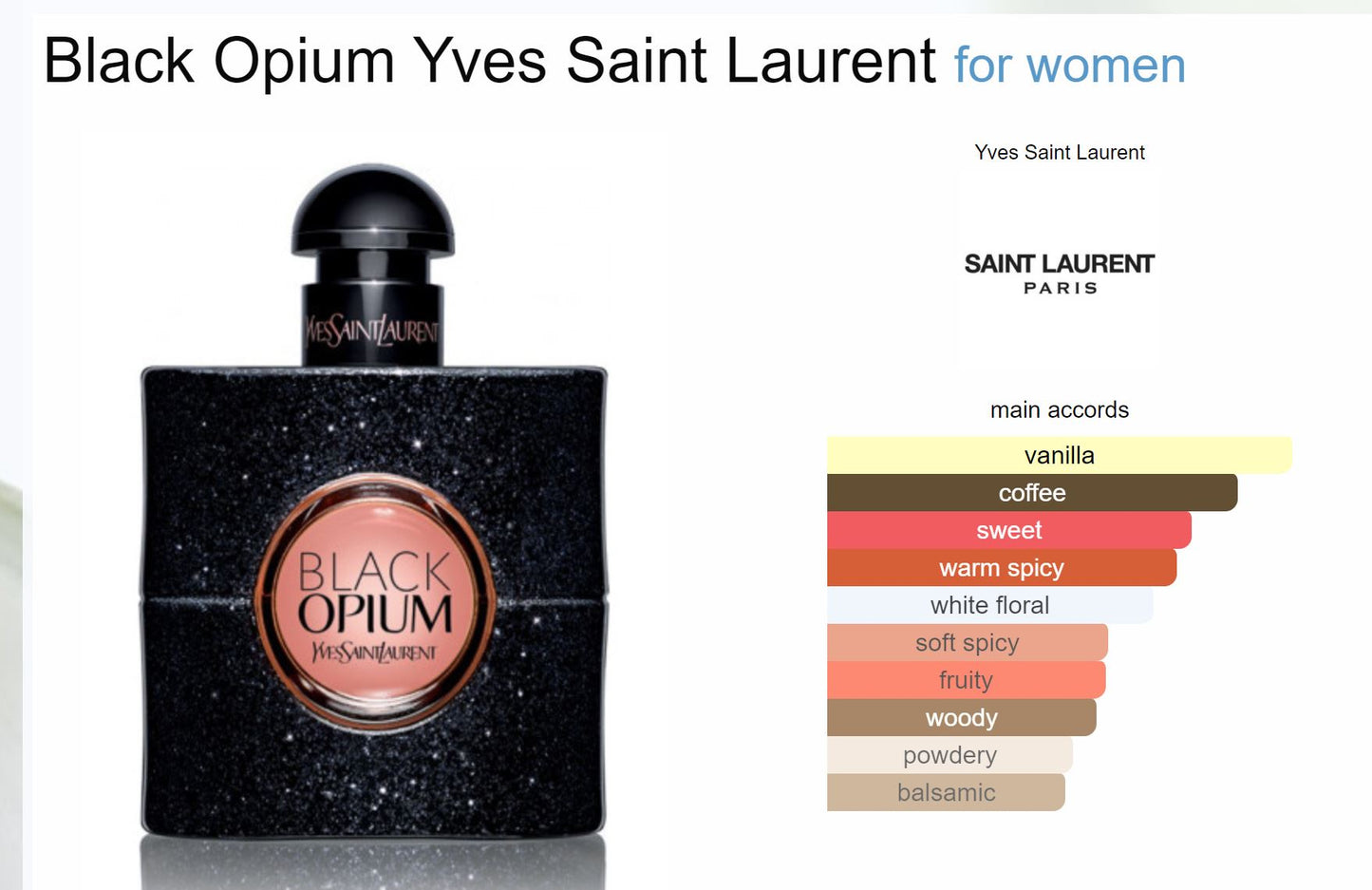 Black Opium by Yves Saint Laurent EDT Spray 1.7 oz/50 ml