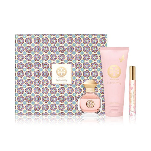 Tory Burch Love Relentlessly 3 Pc Set Perfume + Body Lotion + Edp Roll On