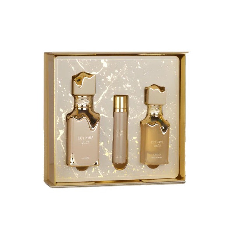 Lattafa Unisex Eclaire 3pcs EDP Gift Set Fragrances