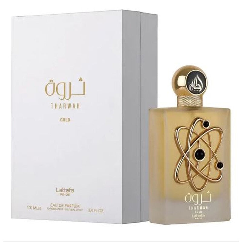 Lattafa Unisex Tharwah Gold EDP Spray 3.4 oz Fragrances