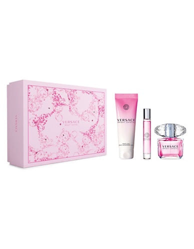 Versace Bright Crystal by Versace, 3 Piece Gift Set for Women with 3.4