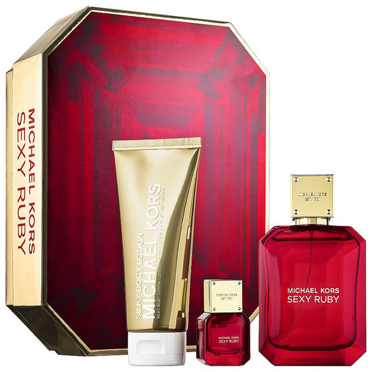 Michael Kors Sexy Ruby 3-Piece Gift Set New In Box