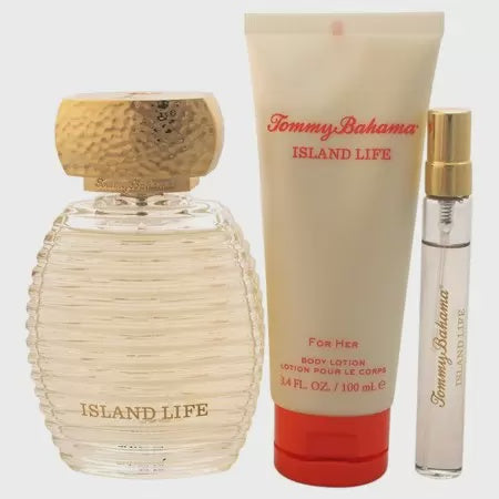 Tommy Bahama Island Life by Tommy Bahama for Women 3 Pc Gift Set 3.4oz Edp Spray