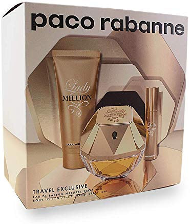 Paco Rabanne Lady Million 3 Pc. Gift Set for Women, 2.7 Fl Ounce