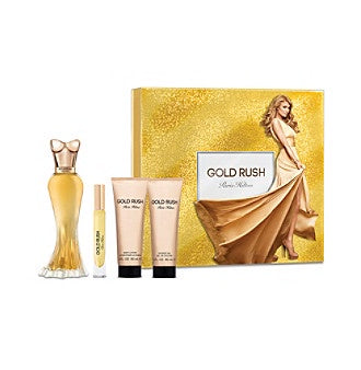 Paris Hilton Gold Rush By Paris Hilton - 4 PIECE GIFT SET - 3.4 OZ EAU DE PARFUM