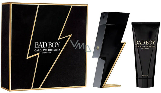 Carolina Herrera Bad Boy Eau De Toilette Spray 100ml Set 2 Pieces