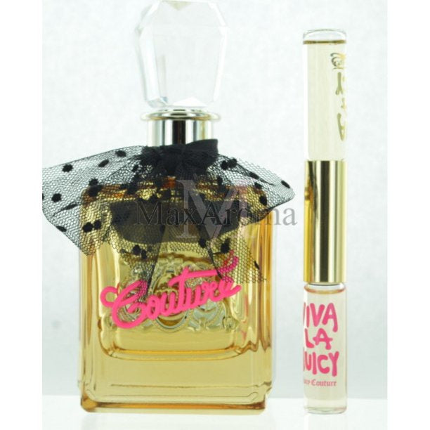 Viva La Juicy Gold Couture Perfume Women 2 Pcs Gift Set 1.7 Oz Edp + Hollywood Royal