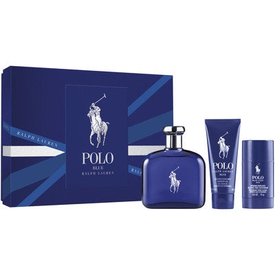 Polo Blue Giftset 3 for Men EDT 125ml, Shower gel 100ml,Deodorant 75ml