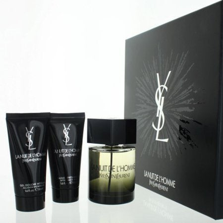 La Nuit De L'homme By Yves Saint Laurent For Men 3 Piece Set Includes: 3.3 Oz