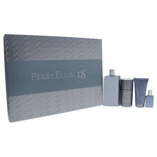 Perry Ellis 18 by Perry Ellis for Men - 4 Pc Gift Set 3.4oz EDT Spray, 2.75oz