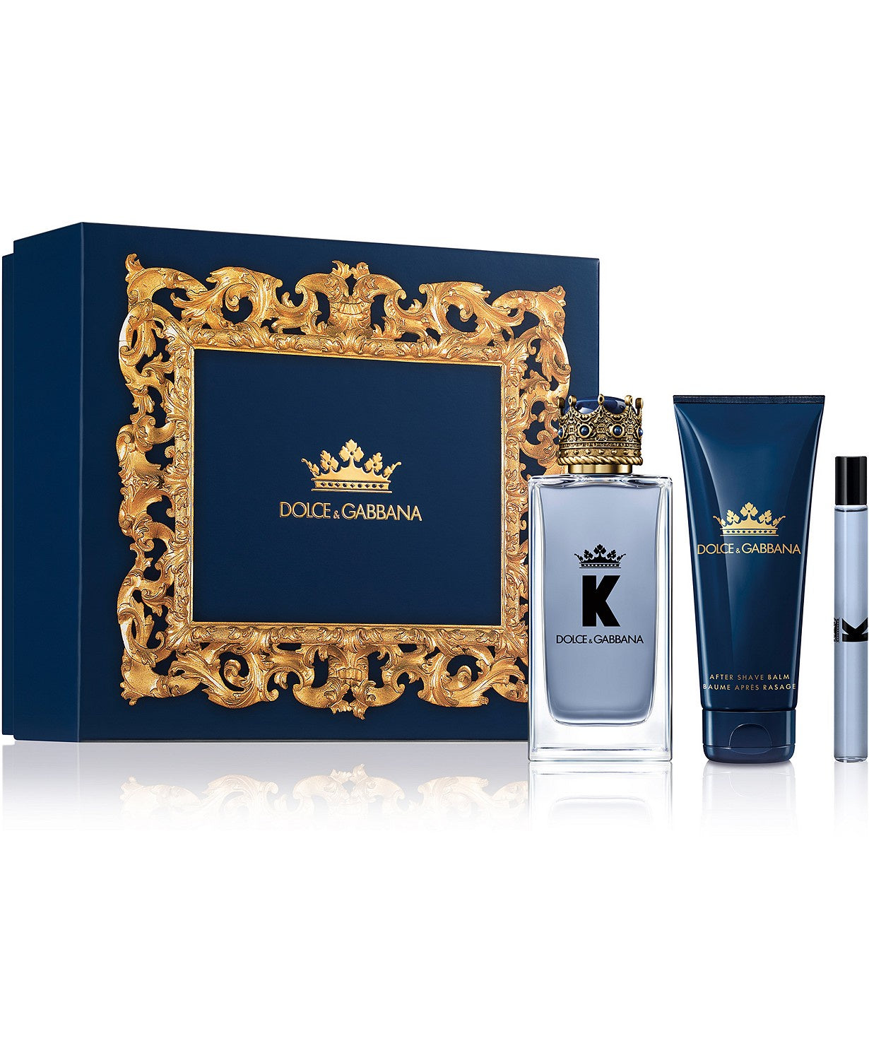 Dolce Gabbana K / King 3 Piece Gift Set 3.3 3.4 Oz Edt Spray + A/s + Mini