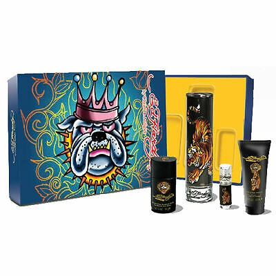 Ed Hardy Gift Set - 3.4 oz EDT Spray + 3.0 oz Shower Gel + 2.75 oz Deodorant Sti