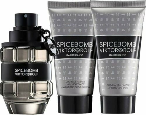 SPICEBOMB BY V&R 3PC GIFT SET - 1.7OZ EDT + 1.7OZ AFTER SHAVE + 1.7OZ SHAVE BALM