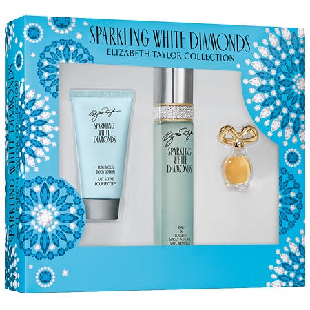 White Diamonds Sparkling by Elizabeth Taylor, 3 Piece Gift Set for Women