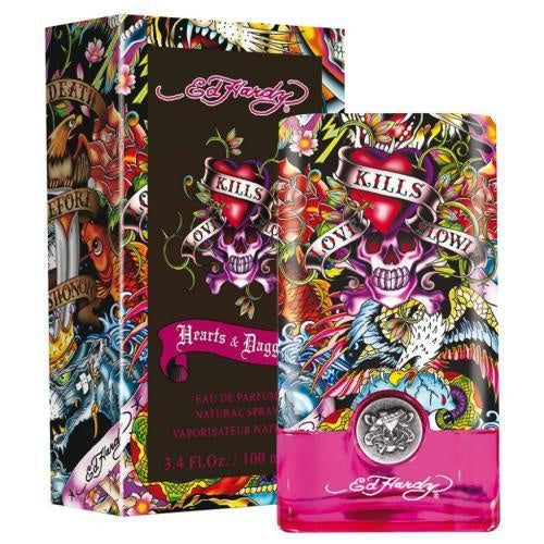 ED HARDY HEARTS & DAGGERS 3.4 EDP SP FOR WOMEN