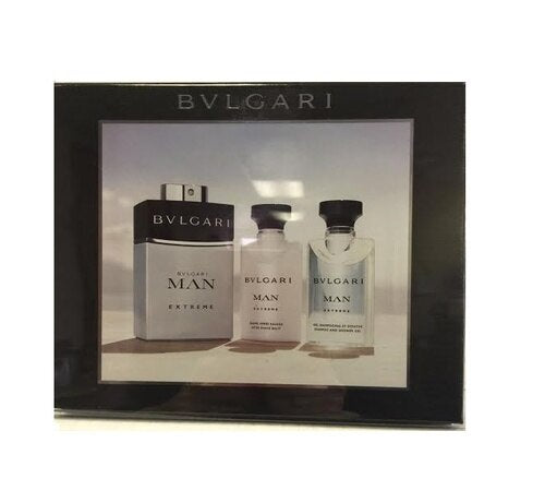 Bvlgari Man Extreme by Bvlgari for Men 3 Piece Fragrance Gift Set