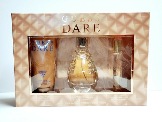 Guess Dare by Guess for Women - 3 Pc Gift Set 3.4oz EDT Spray, 0.5oz EDT