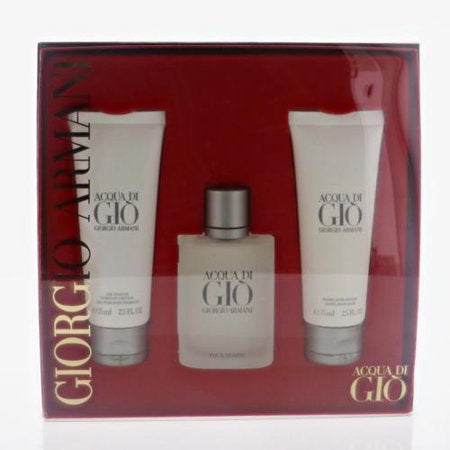 ACQUA DI GIO MEN 3 PIECE GIFT SET - 1.7 OZ EAU DE TOILETTE SPRAY by GIORGIO