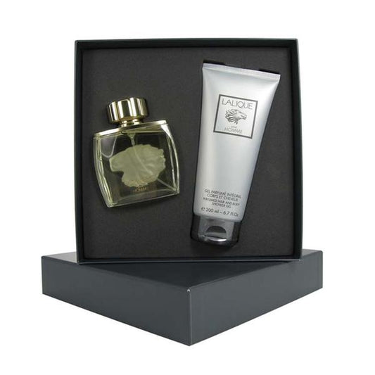 Lalique Pour Homme 2 Piece Gift Set EDP 2.5Oz & Shower Gel 6.6Oz