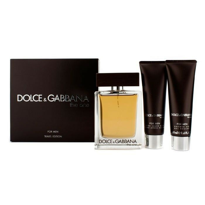 Dolce And Gabbana The One Mens 3.3 Edt Spray + 2.5 Aftershave Balm + 1.6 Gel