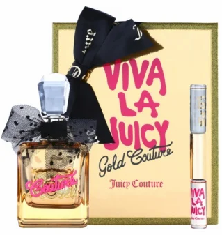 Viva La Juicy Gold Couture Perfume Women 2 Pcs Gift Set 1.7 Oz Edp + Rollerball