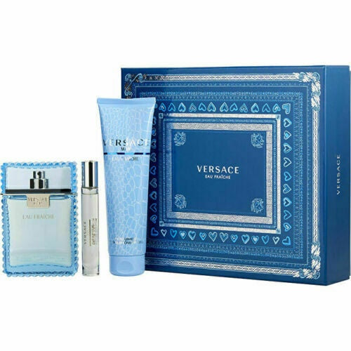 Versace Man Eau Fraiche by Versace, 3 Piece Gift Set for Men