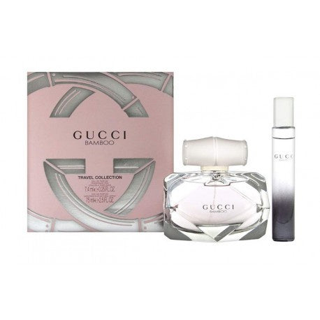 Gucci Bamboo 2.5 oz Eau De Parfum Spray Plus 0.25 Mini Spray Travel Set for Women - 2 P