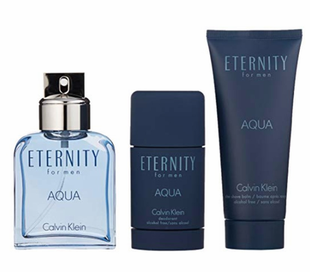 Eternity Aqua by Calvin Klein for Men 3 Piece Fragrance Gift Set