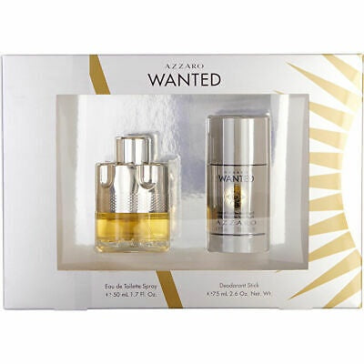 Azzaro Wanted Eau De Toilette Spray 50ml/1.7oz & Deodorant Stick 75ml/2.6oz Mens