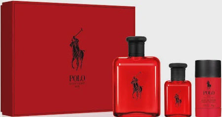 Ralph Lauren Men's Polo Red Eau de Toilette 3-Piece Gift Set